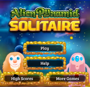 Alien Card Pyramid Solitaire Gameplay Images 1