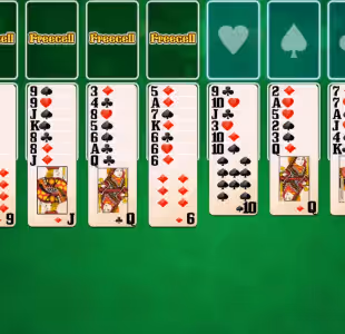 Classic Freecell Solitaire Card Game Gameplay Images 2