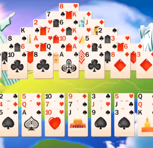 Pyramid Solitaire Card Total 13 Gameplay Images 2