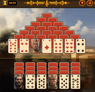 Pyramid Solitaire in Ancient Rome Gameplay Images 2