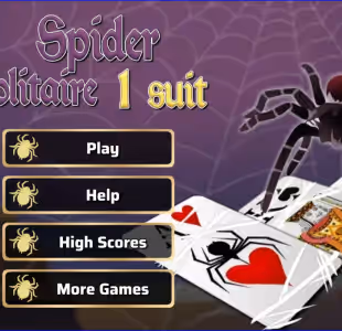 Spider Solitaire 1 suit Gameplay Images 1