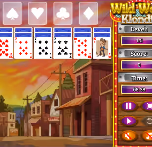 Wild West Klondike Solitaire Card Game Gameplay Images 1