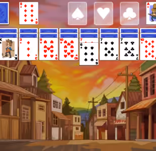 Wild West Klondike Solitaire Card Game Gameplay Images 2