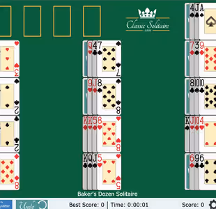 BAKER'S DOZEN SOLITAIRE Gameplay Images 2