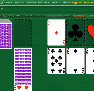 CANFIELD SOLITAIRE BY GREEN FELT Gameplay Images 1