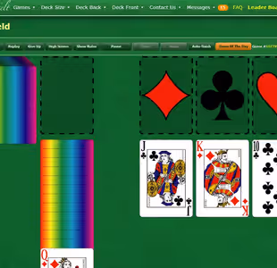 CANFIELD SOLITAIRE BY GREEN FELT Gameplay Images 2