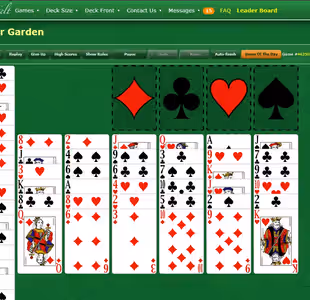 FLOWER GARDEN SOLITAIRE BY GREEN FELT Gameplay Images 3