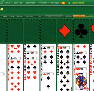 FREECELL SOLITAIRE BY GREEN FELT Gameplay Images 2