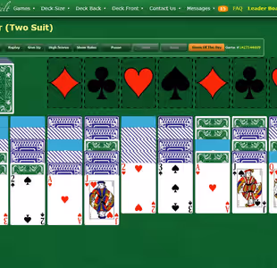 SPIDER SOLITAIRE TWO SUITS Gameplay Images 2
