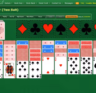SPIDER SOLITAIRE TWO SUITS Gameplay Images 3